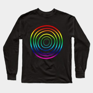 Rainbow Circles Design Long Sleeve T-Shirt